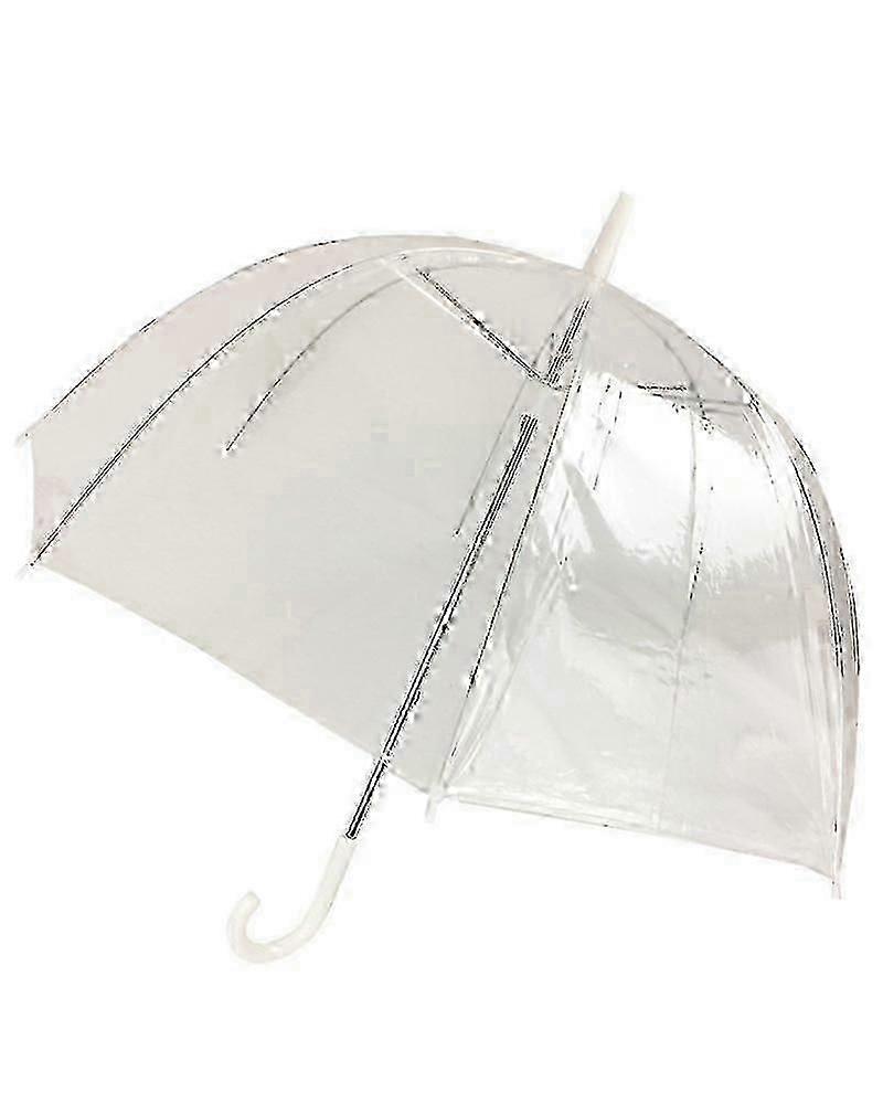 6 Pack 46" Clear Bubble Rain Umbrella, Manual Open
