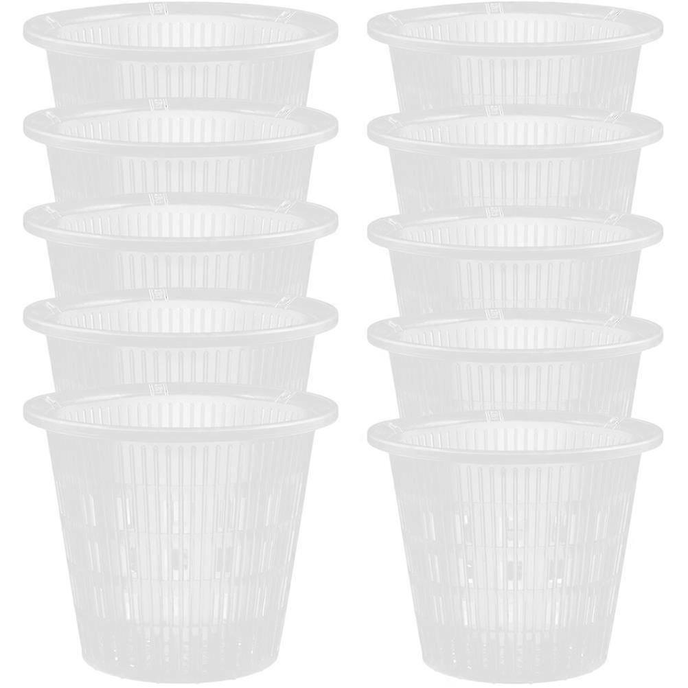 Plastic Orchid Pots Controlled Root Function 10Pcs Clear Breathable Nursery Pots