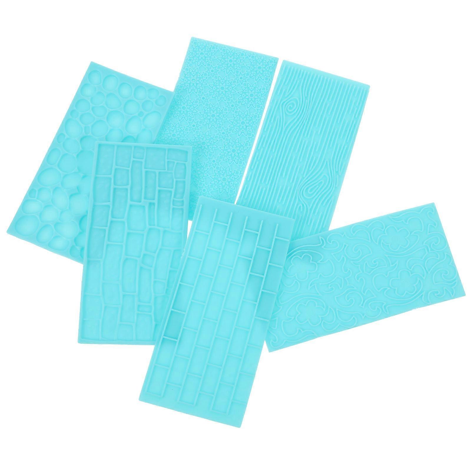 6pcs Clay Impression Mats Clay Texture Impression Mat Polymer Clay Texture Tools