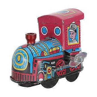 Vintage Tin Toy Children Clockwork Train Toy Antique Scene Toy Wind-up Toy