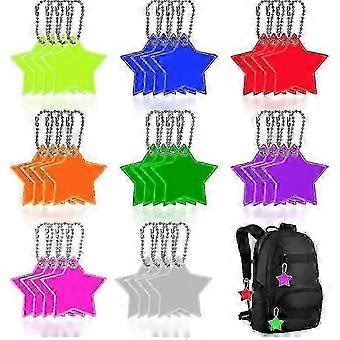 32 pieces reflective pendants, star reflective pendants, children's reflective pendants for school bags
