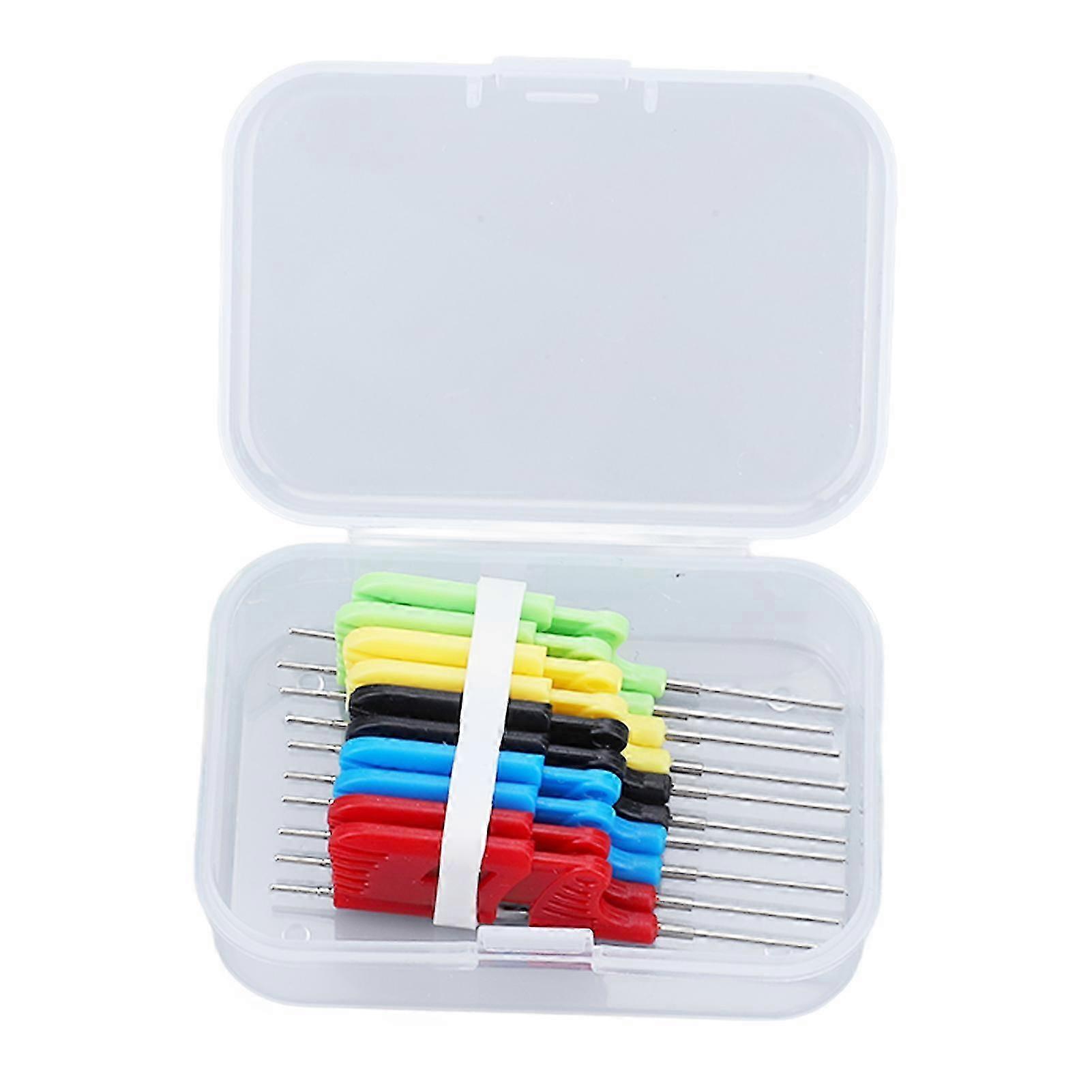 10Pcs IC Test Clip SMD Testing Hook Fine Dual Hooks Tools Set Kit compatible with Maintenance