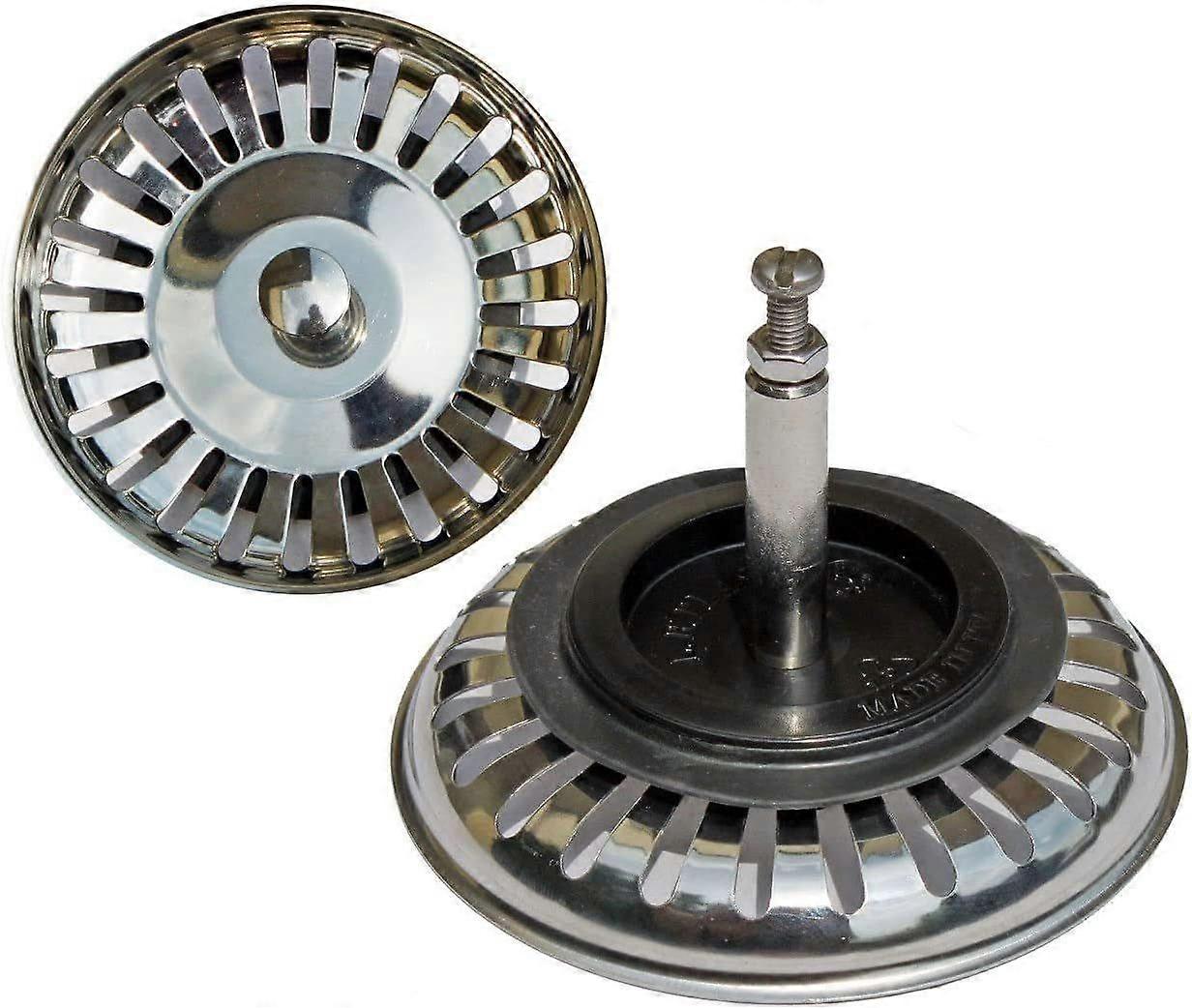 Strainer basket sink 80mm stainless steel, with plug function