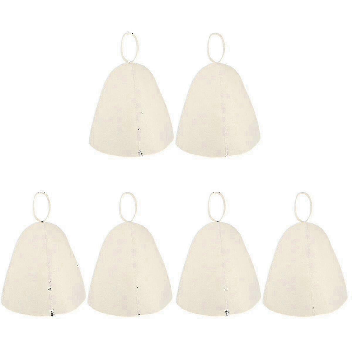 8 Pcs Felt Sauna Hat Thickened Comcompatible withtable Lightweight Bathing Hat - 6 Pcs