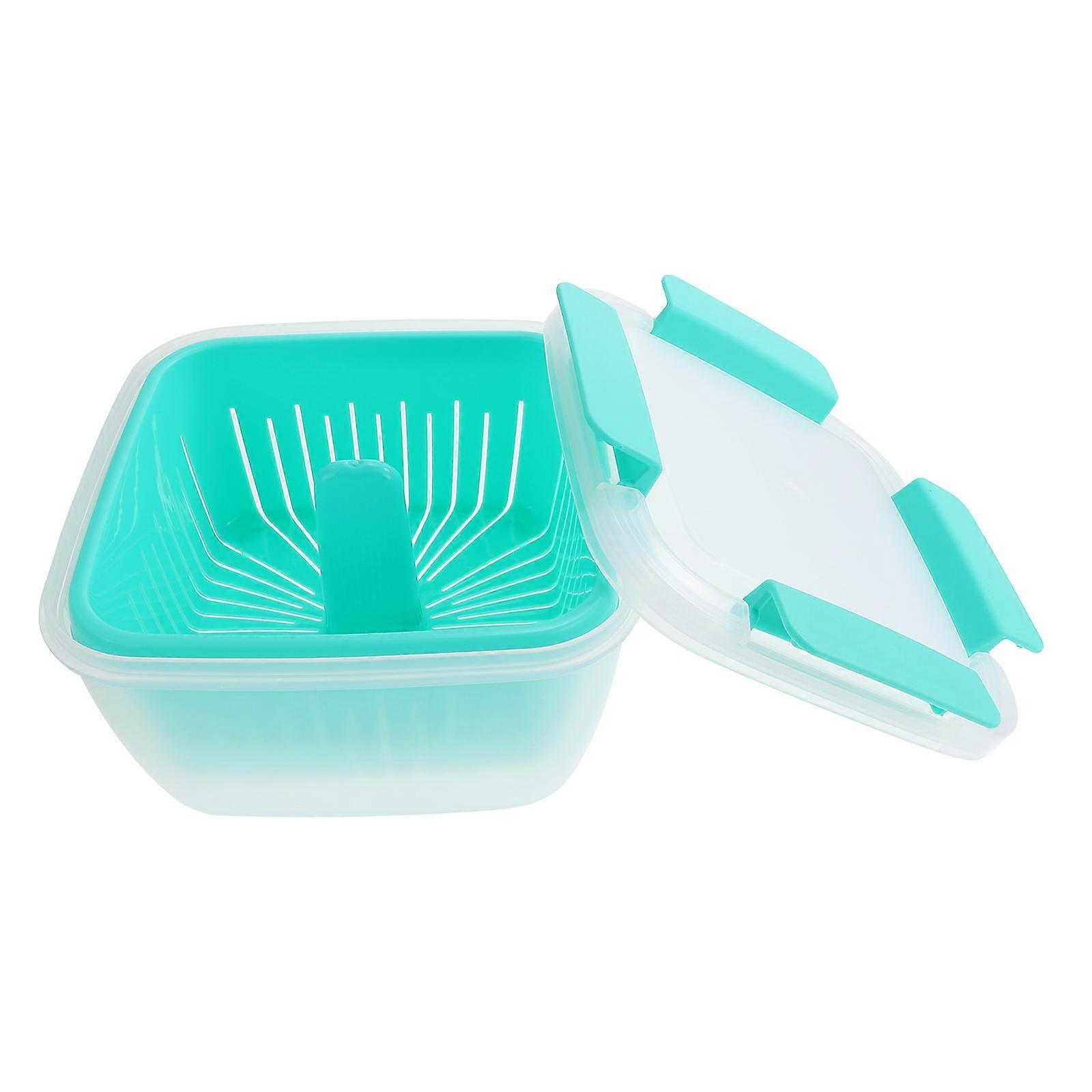 Sealing Crisper Plastic Drain Boxes for Food Storage 5Pcs Set