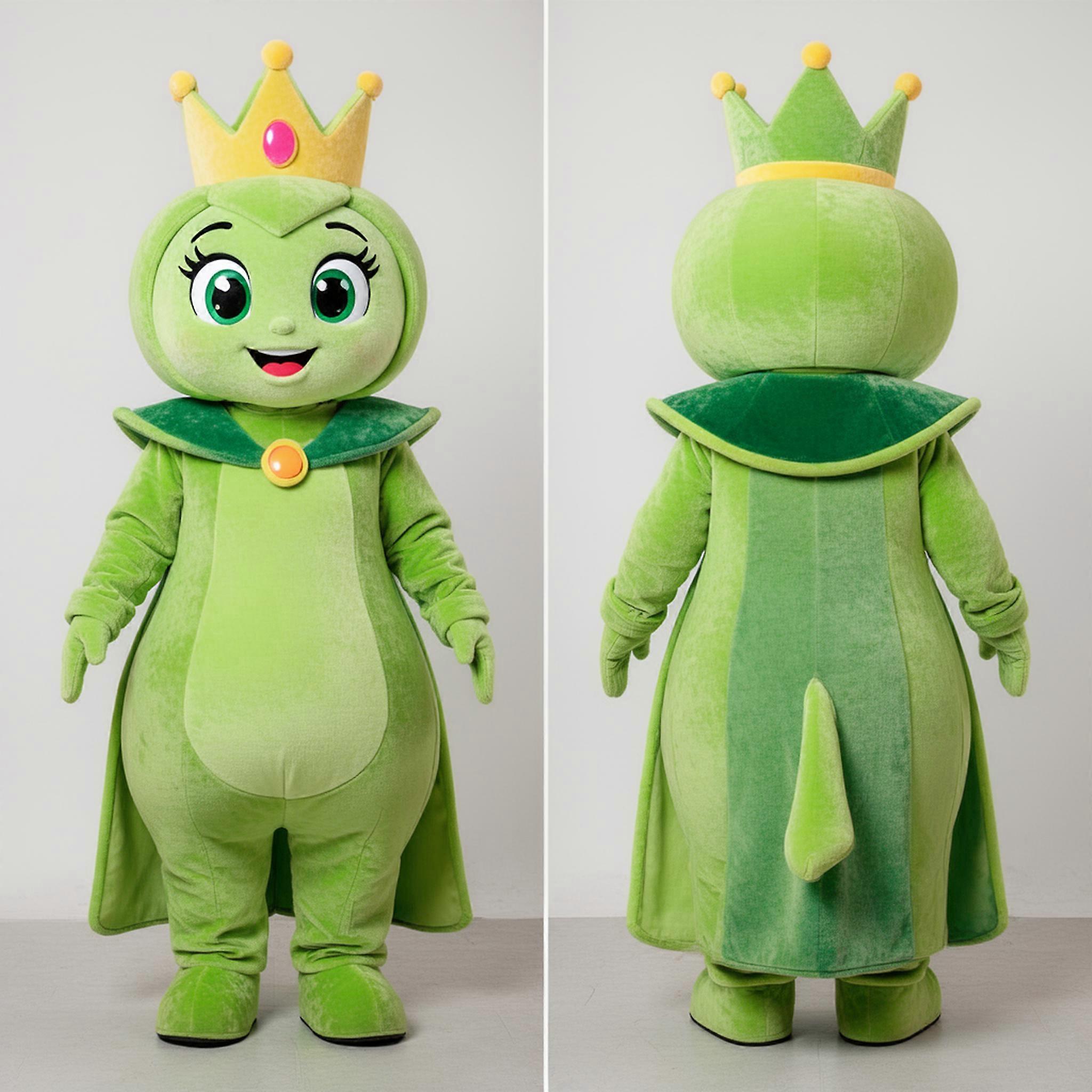 MASTICOT Lime Green Velvety Queen Mascot