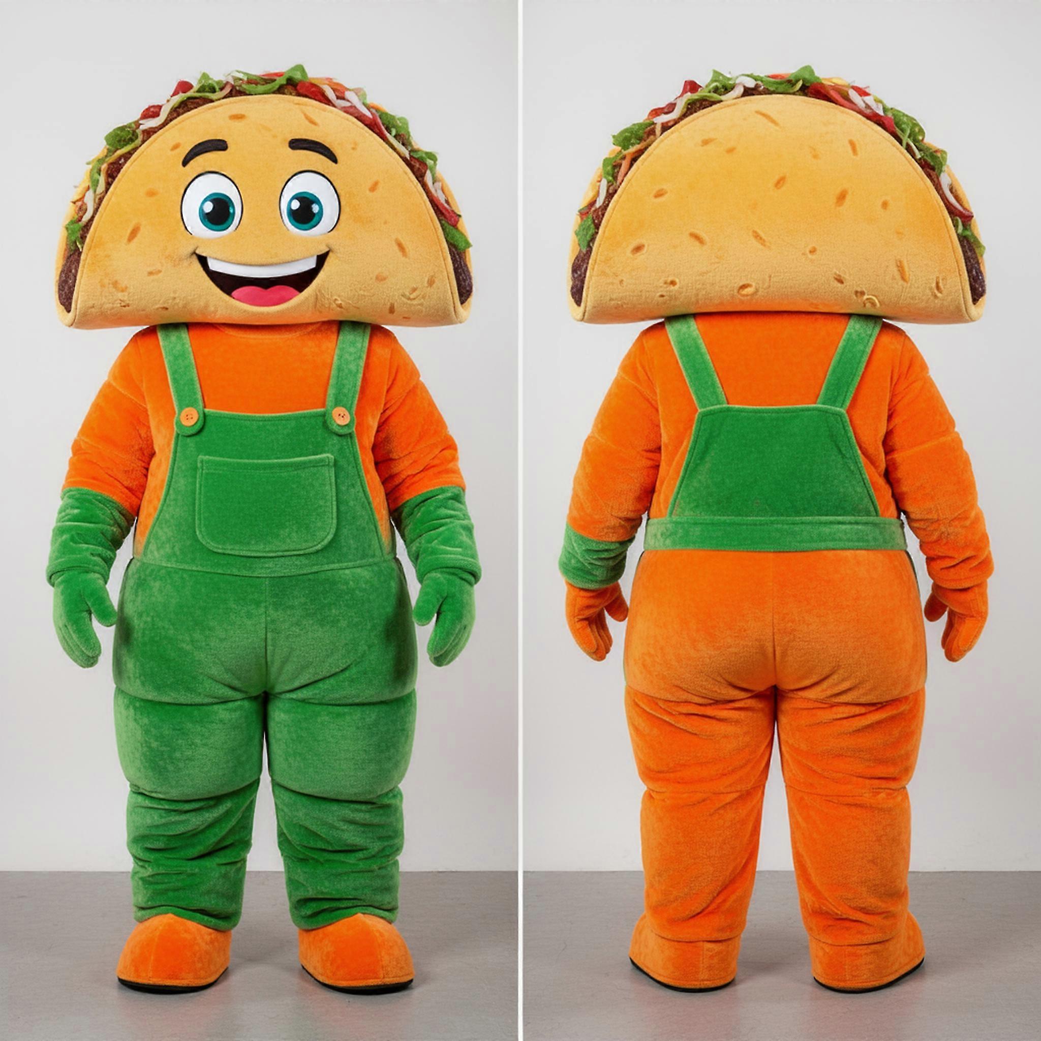 MASTICOT Bright Orange Playful Enchiladas Mascot