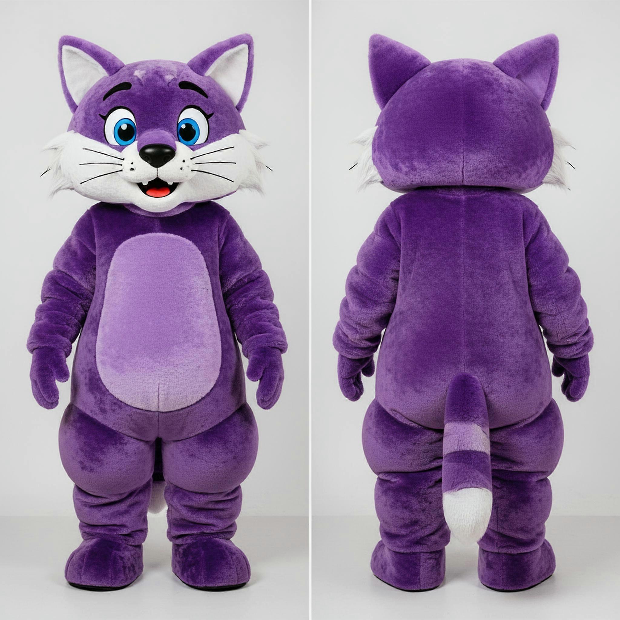 MASTICOT Purple Velvet Bobcat Mascot