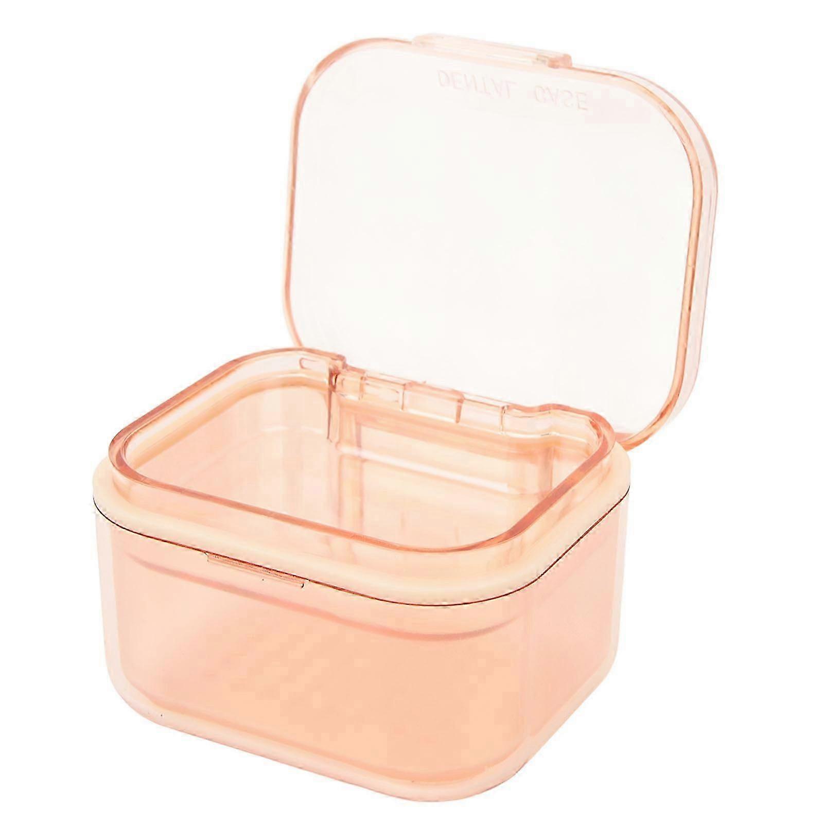 Denture Case Multifunctional Durable Hygienic Portable False Teeth Storage Box Denture Cup with Strainer