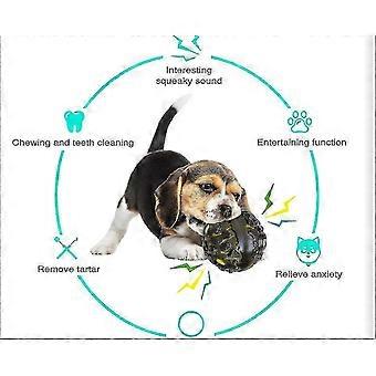 Juguete de perro que suena meteorito Molar Ball1pcs, Negro)