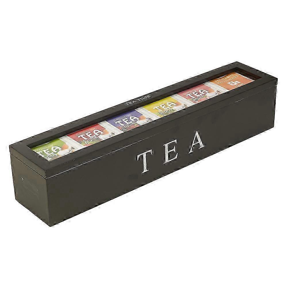 Solid Wood Tea Organiser 5-Compartment