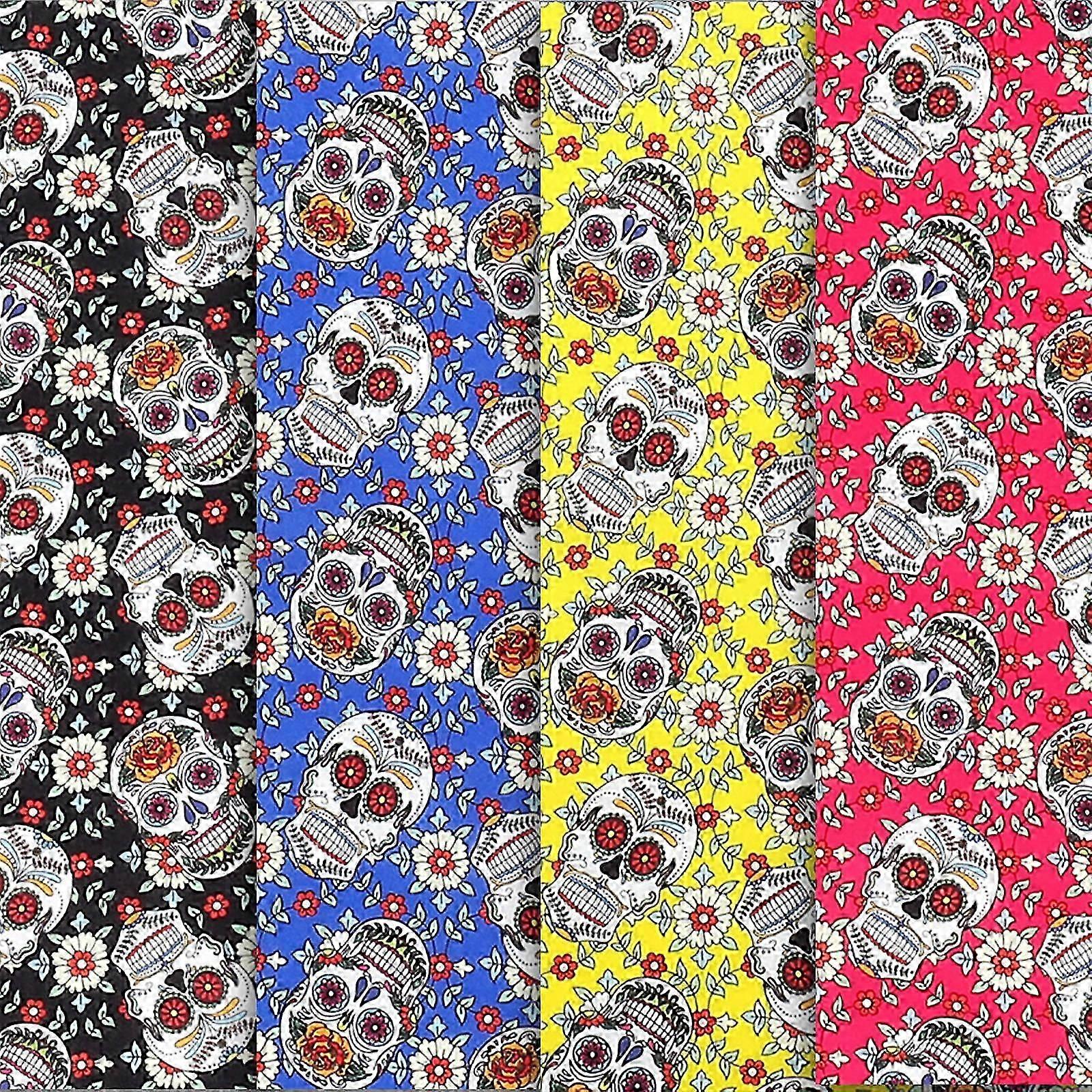Cotton Patchwork Halloween Skull Pattern 20Pcs for DIY Creation