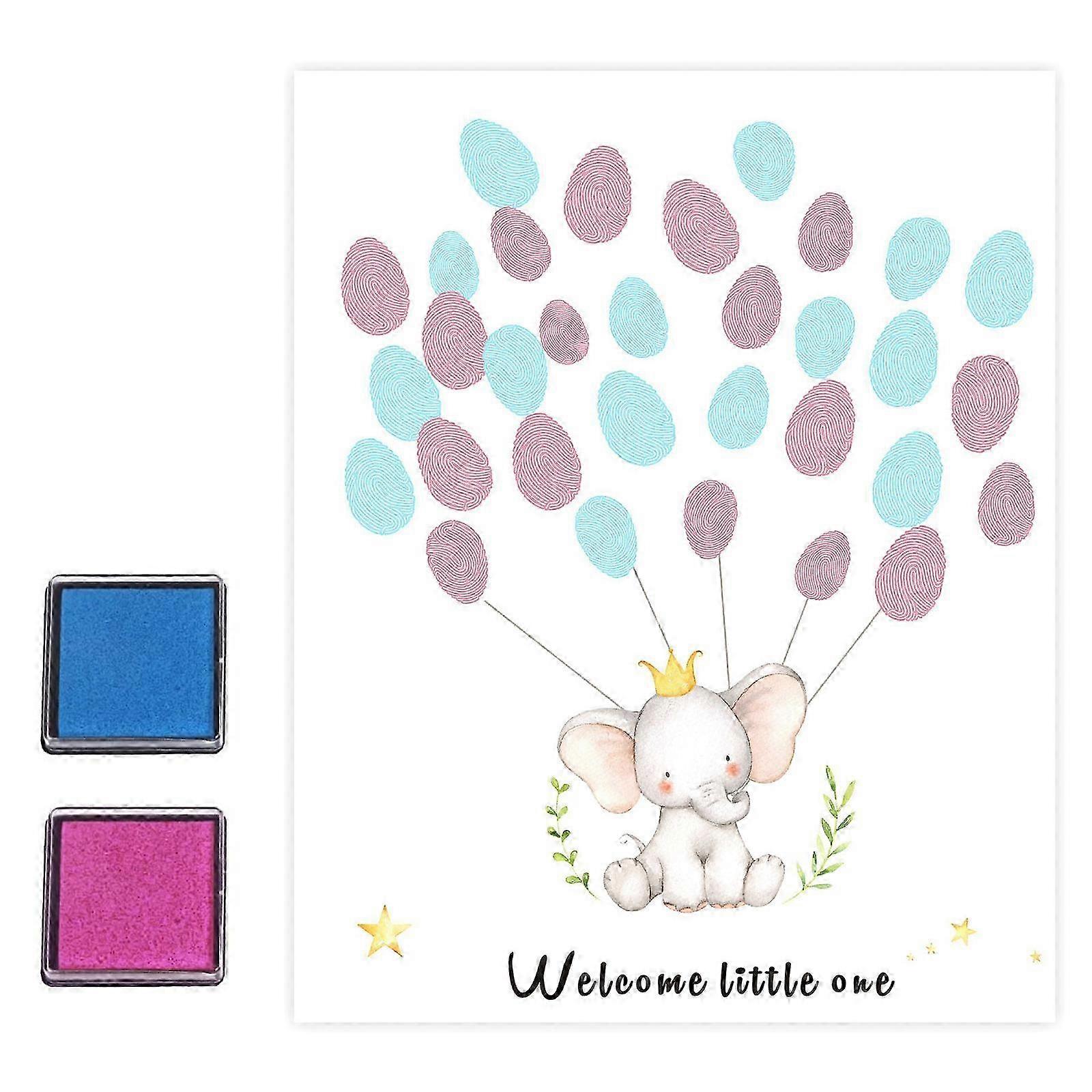 Pink Blue Fingerprint Tree