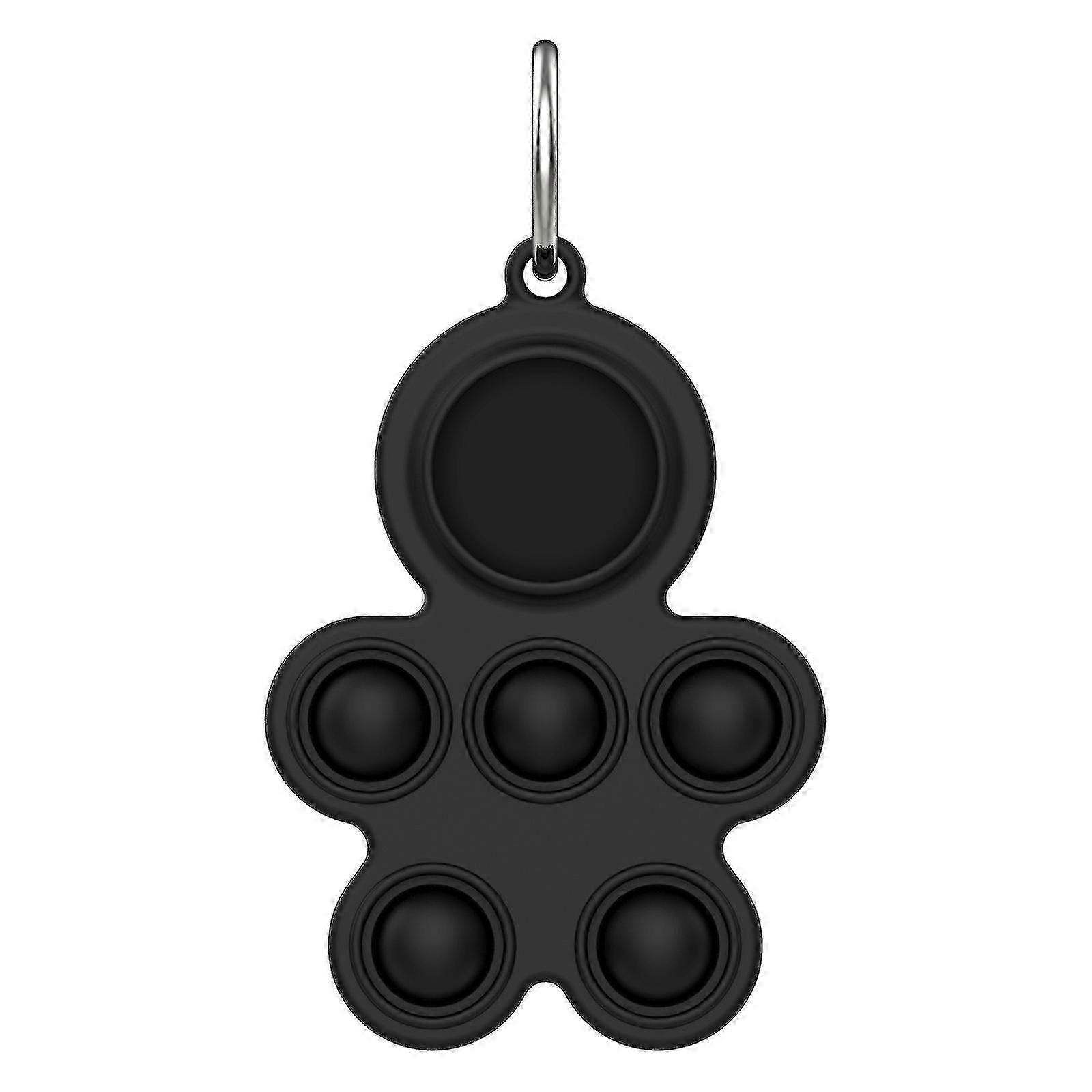 Black Biscuit Man Protective Case Suitable compatible with Apple Airtag Silicone Protective Case