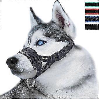 Adjustable head strap muzzle for dogs - prevents paw removal S size