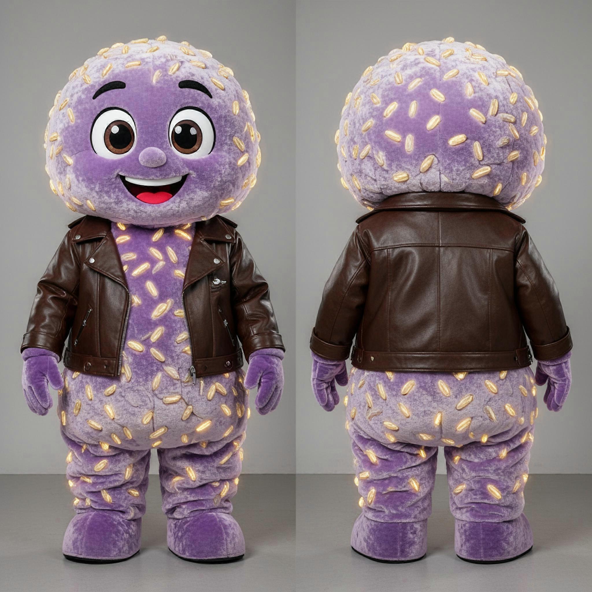 MASTICOT Lavender Puffed Cartoon Fried Rice Mascot