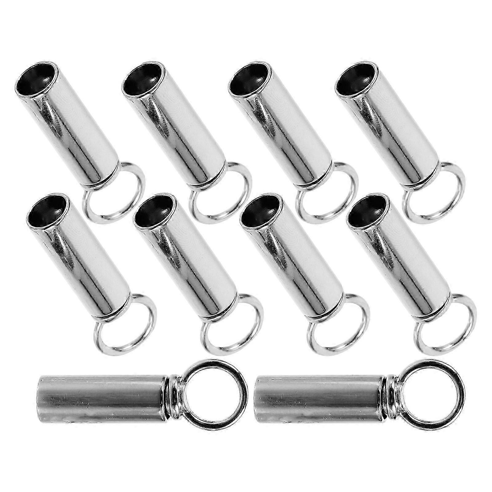 hoodie String Ends Cord Caps Replacement Drawstring Tips Silver 20SetsJJ