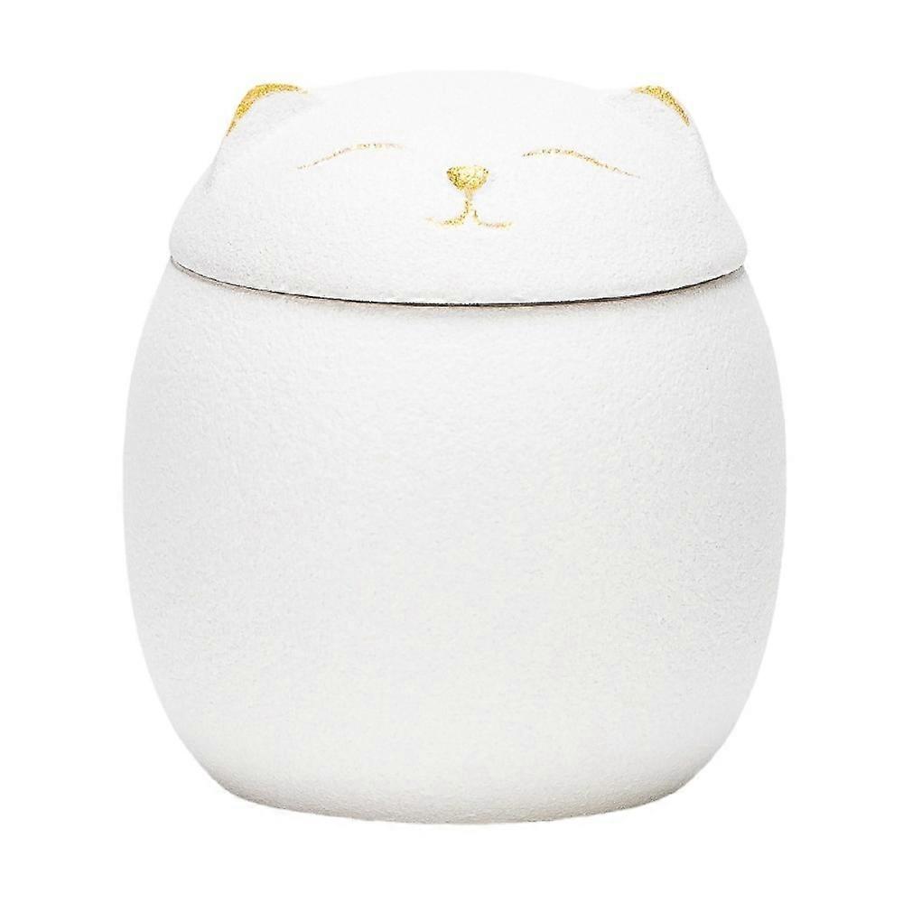 Ceramic Cute Cat Tea Jar Small Compact Moisture proof Sealed Storage Jar