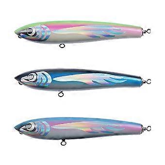 3er-Pack Tiefsee-Angelköder in Stiftform, Salzwasser-Angelköder aus Holz, Schleppköder für professionelle Angler, langlebig, mehrfarbig