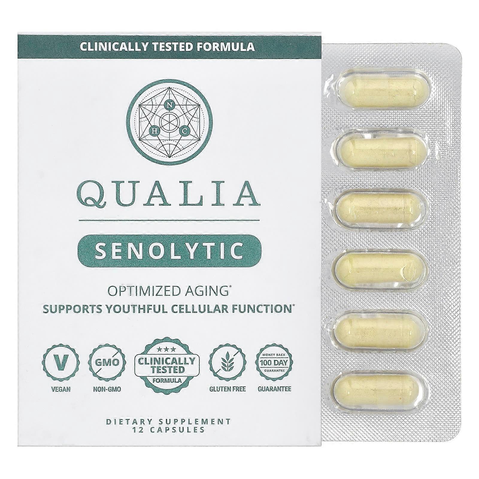 Qualia, Senolytic, 12 Capsules