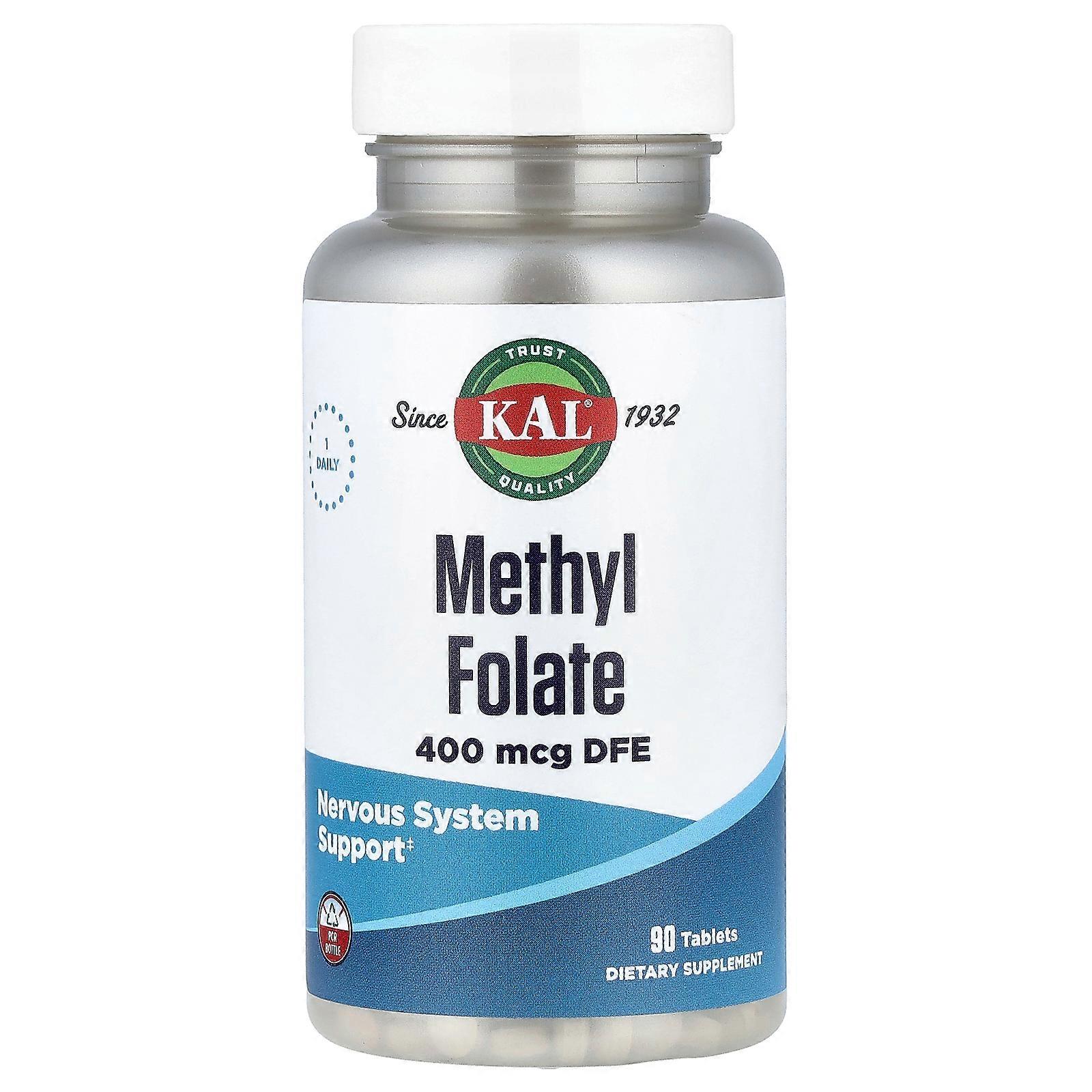 2 x KAL, Methyl Folate, 400 mcg DFE, 90 Tablets