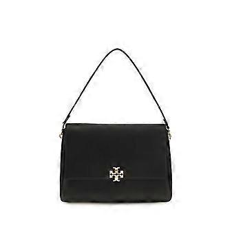 Tory Burch Black Calf Leather Bos Taurus Shoulder Bag