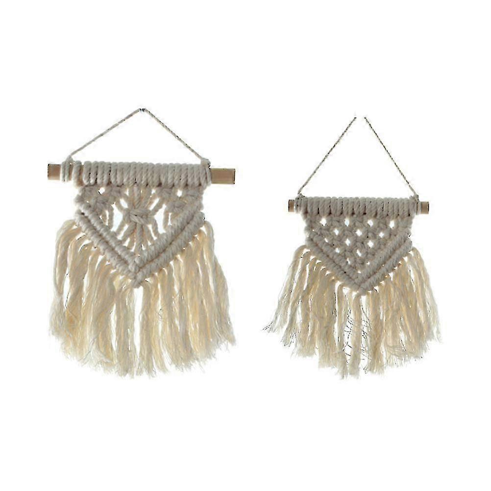 Beige Cotton Tassel Wall Decor Set