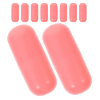Pill Lipstick Capsules Empty Lip Balm Containers for Storage 10Pcs Pink