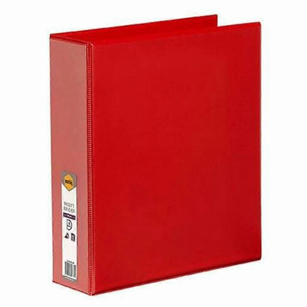 RED Marbig 4 D Ring Clearview Insertable Binders A4 50mm Up to 400 Sheets