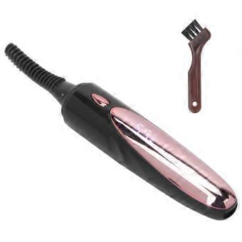 Curler de cílios aquecido recarregável escova de silicone cabeça portátil cílios elétricos curler para mulheresBlack