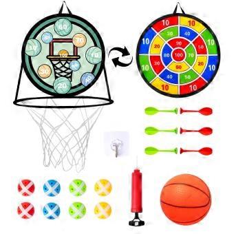 Dartbord voor kinderen, dubbelzijdig dartbordspel met kleverige ballen