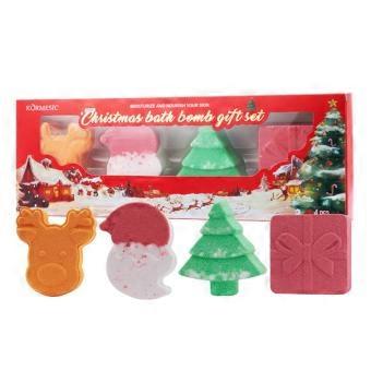 Christmas Bath Bombs 420g with Hyaluronic Acid and Squalane Deep Hydration