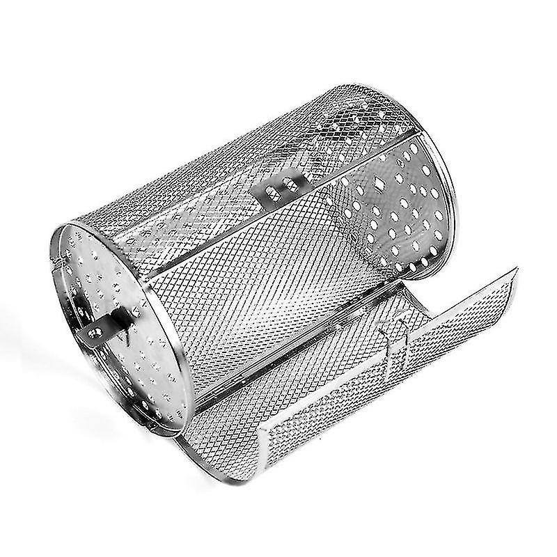 Rotisserie Basket, Stainless Steel Grill Roaster Drum, Oven Basket Air Fryer Accessories 360 Rotating For Peanuts Coffee Beans Bbq Walnuts Diy Kitchen