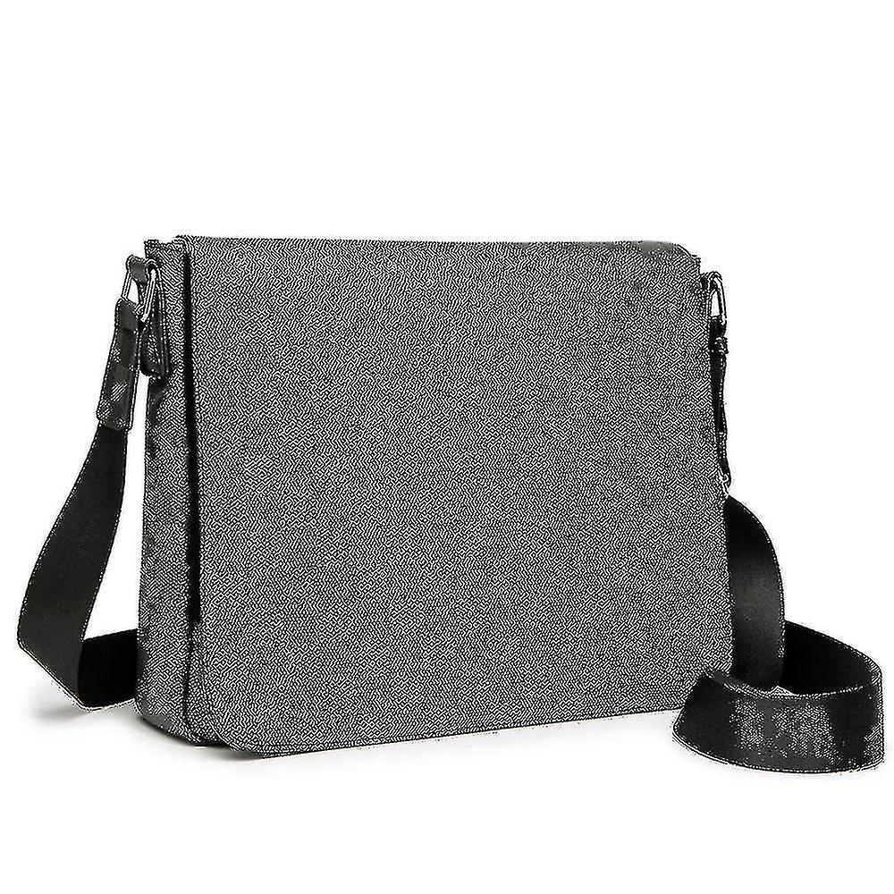 Leather Plaid Shoulder Crossbody Bag Unisex