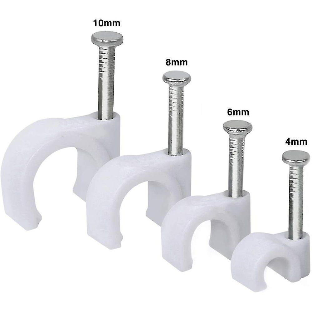 500 مقطع كابل ، مقاطع أظافر ، مقاطع لاصقة مع أحجام مدرجة للأظافر: 4 مم ، 6 مم ، 8 مم ، 10 مم