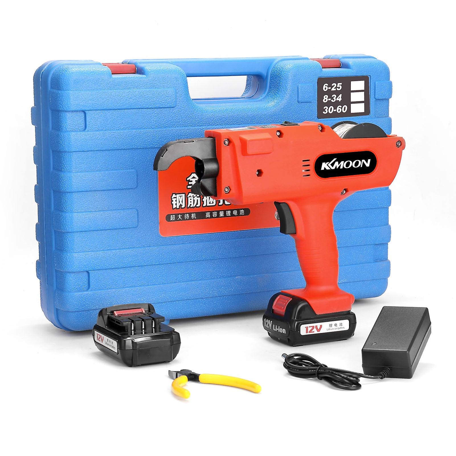 12V Automatic Rebar Binding Machine 8-34mm Rebar Tier Cordless Rechargeable Battery Tying Binding Machine Power Tools