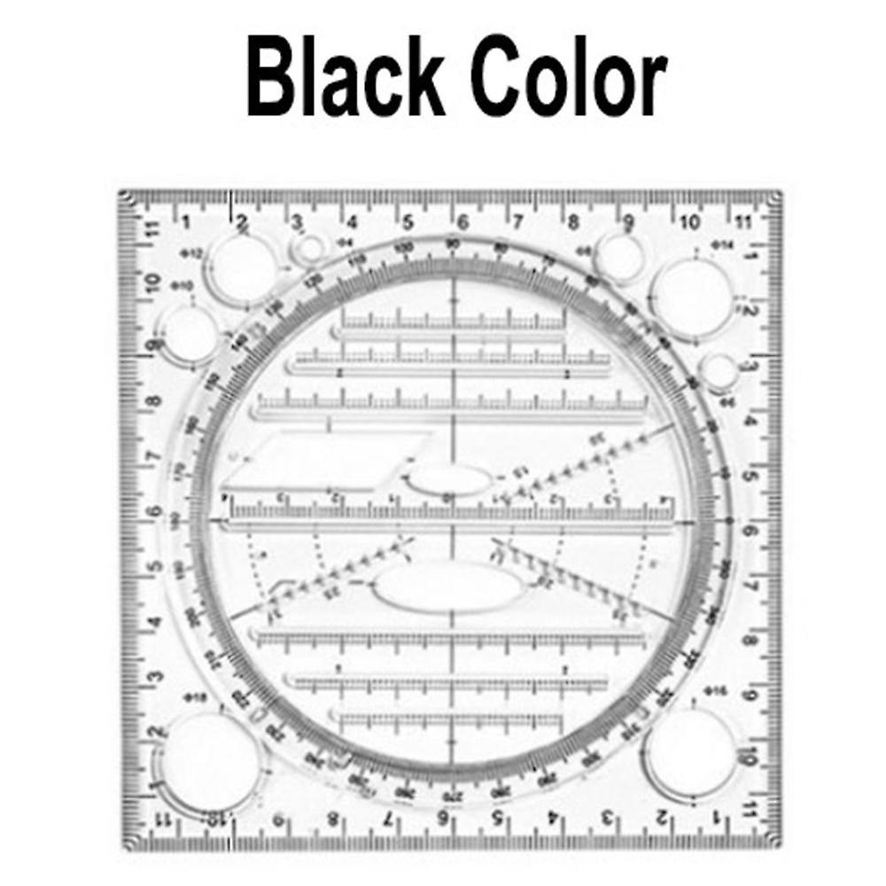 Multifunctional Drawing Template, Geometric Drawing Tool, Measuring Ruler, Rotatable