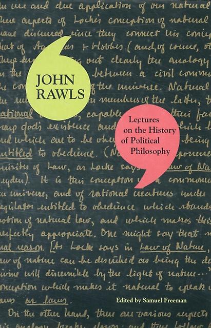Lectures On The History Of Political Philosophy by John Rawls Paperback