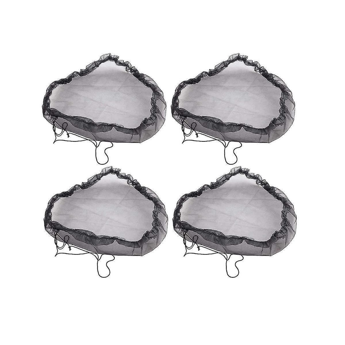 Copertura in rete da 4 pezzi per barile di pioggia - Copertura in rete per barilotto di pioggia con cordoncino per prevenire la caduta