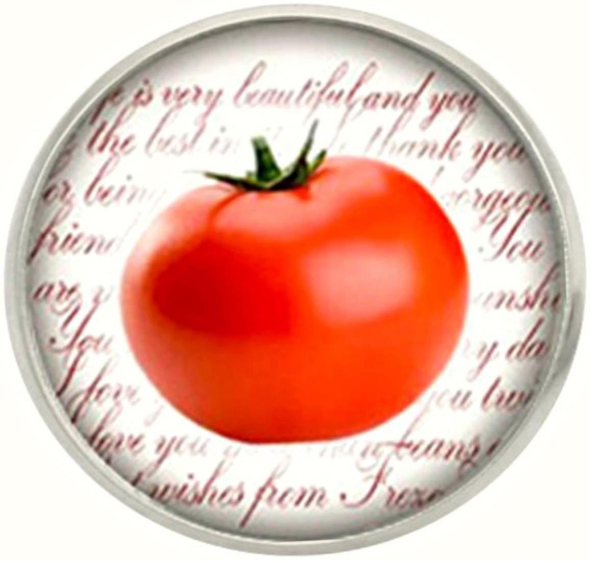 Bassin and Brown Tomato Jacket Lapel Pin - Red