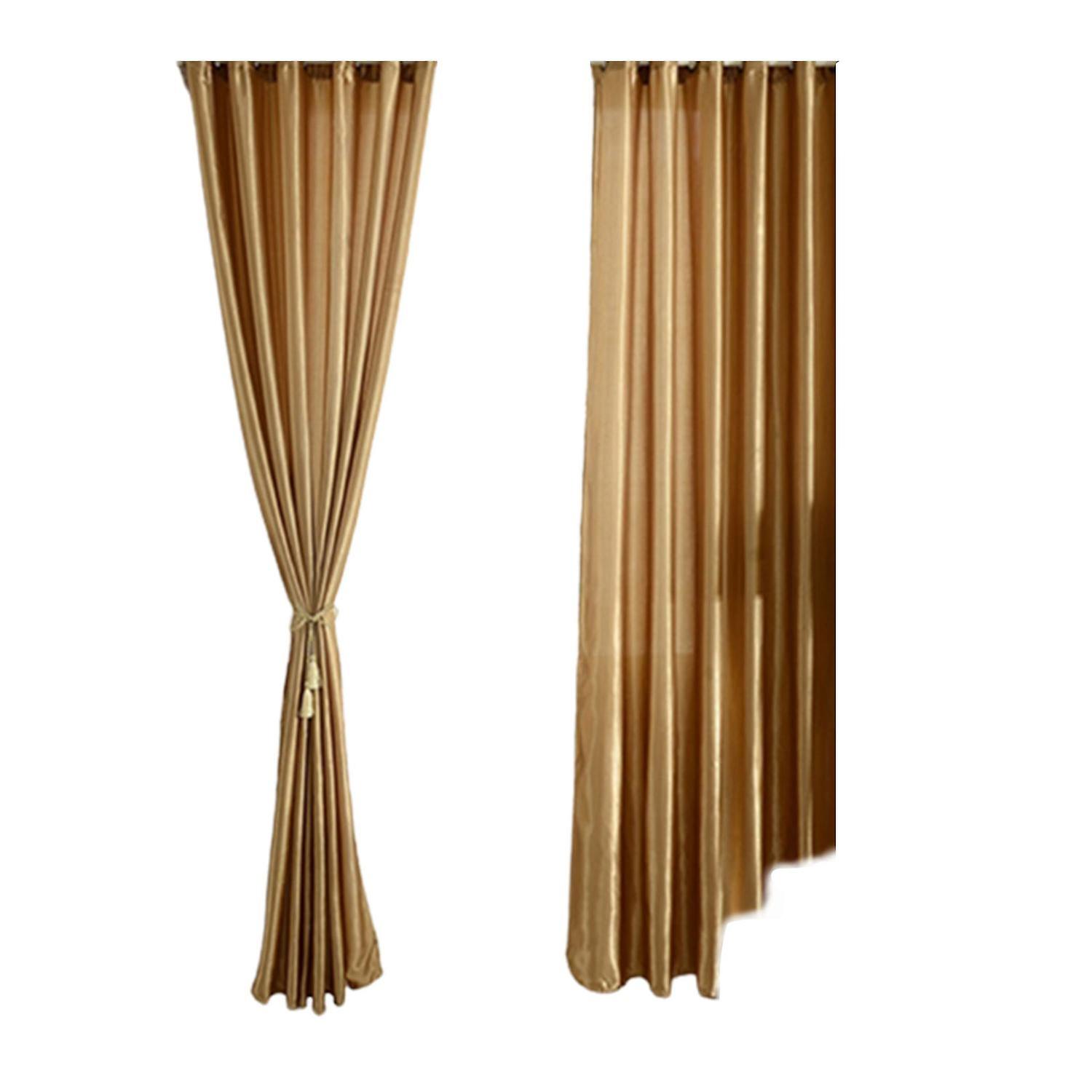 Window Curtain No Odor Comfortable Rod Through Curtain Room Darkening Window Curtain for Bedroom