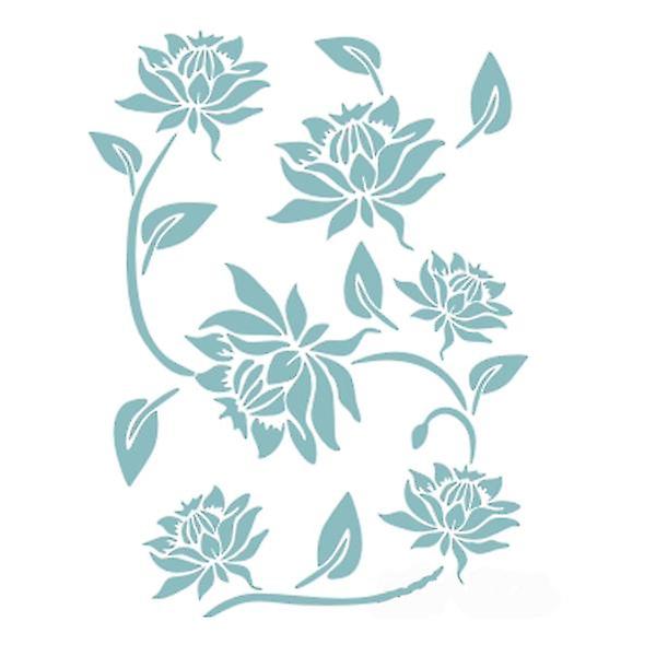 Flower Leaf Pattern Wall Painting Stencil Pattern Home Art Decor