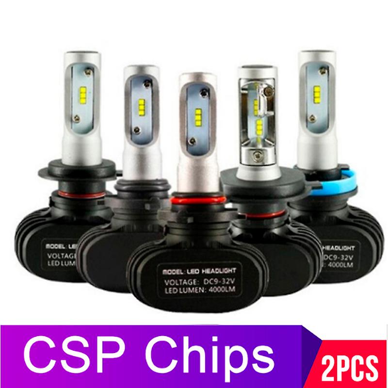 2pcs H4 H7 Led H1 H11 H8 H3 Hb4 Hb3 H27 Led With Csp Chips S1 Car Headlight Bulbs 50w 8000lm Auto Lamp Automobiles