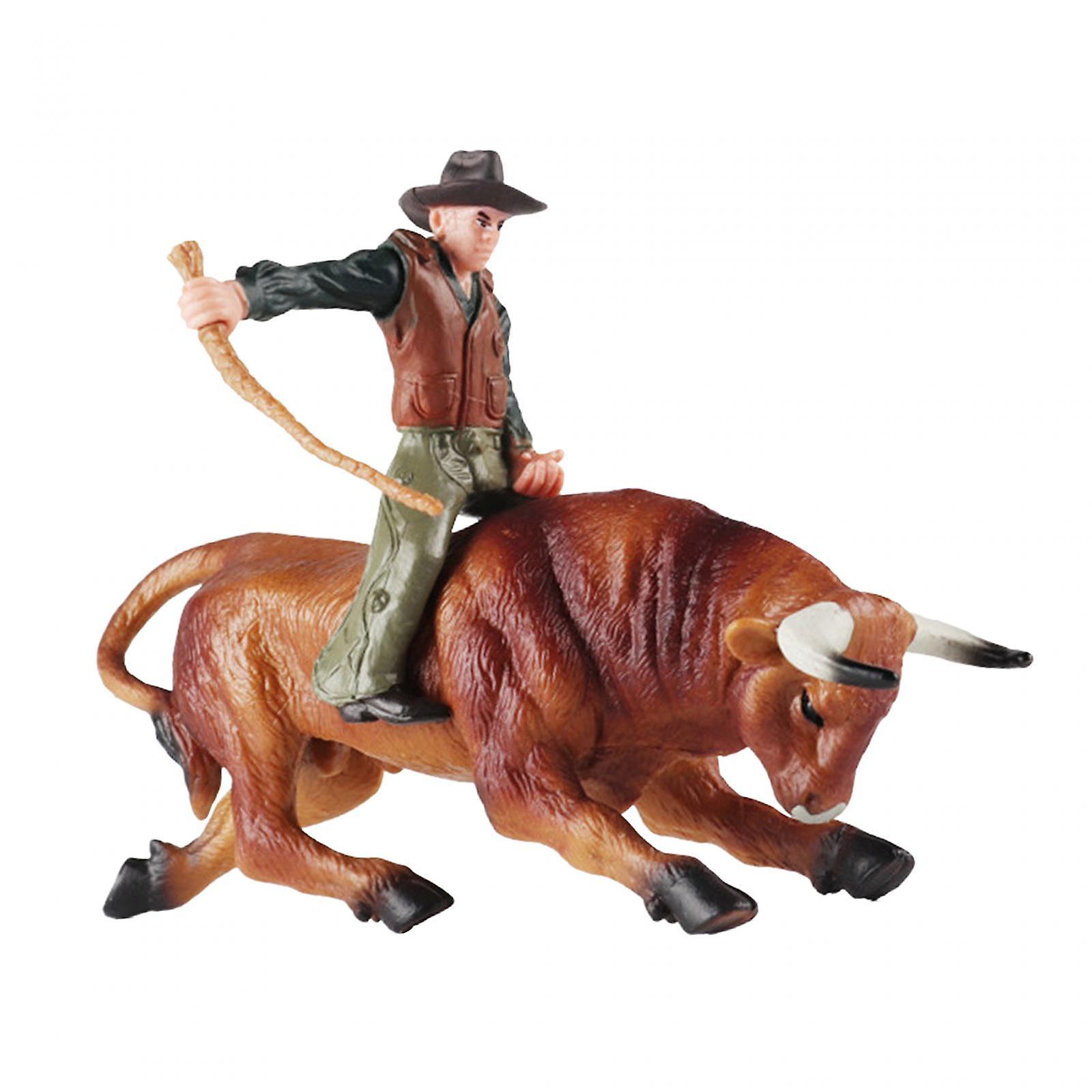 Simulation Ferme Modèle Collectible pour Fairy Garden Layout Architecture Modèle Attaque de vache noire