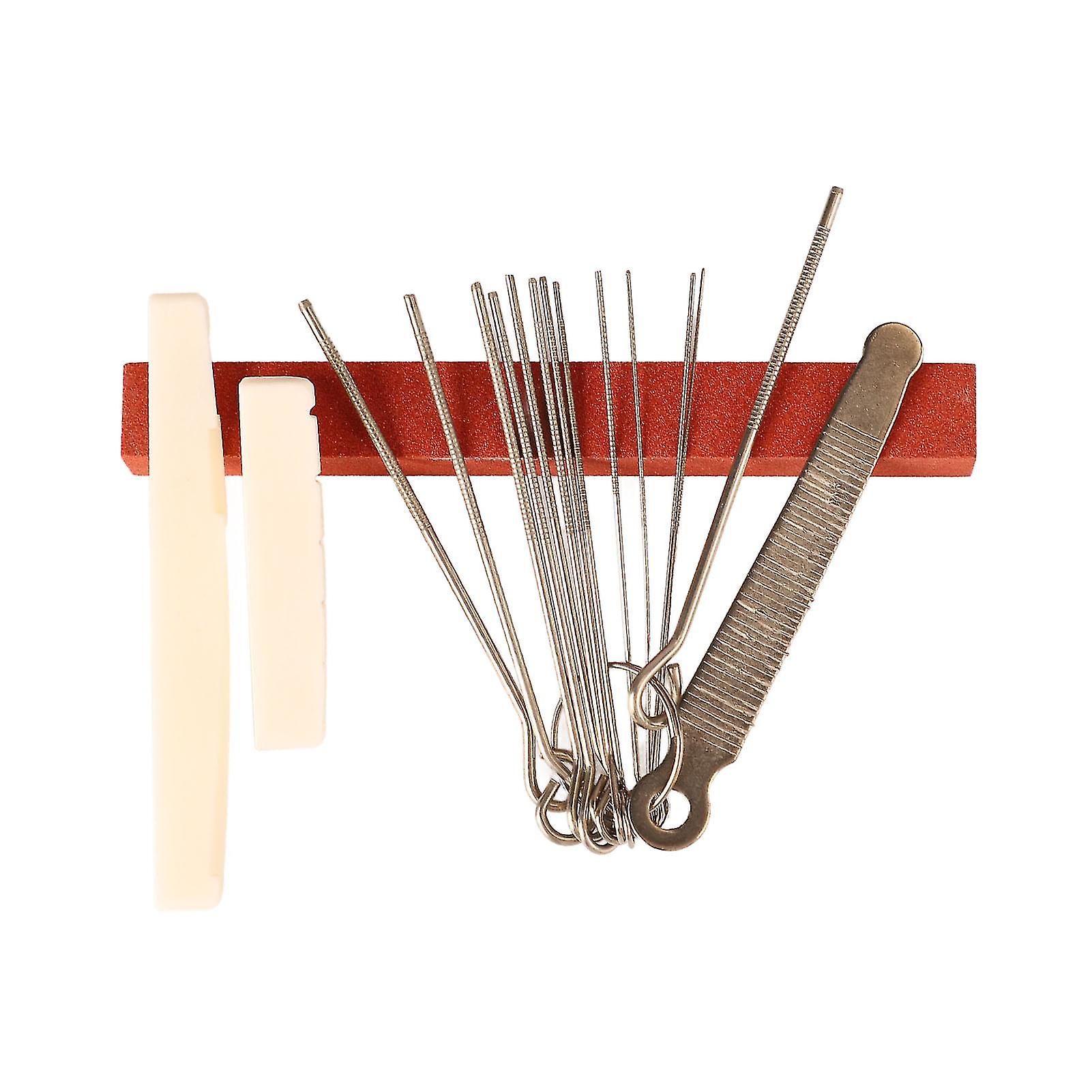 Guitar File Set, Metal Stone, Needle with Head Nut for Shaping, Copying, Repairing and Maintenance