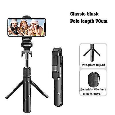70Cm Black Extendable Selfie Stickwireless Remote Control And Tripod Stand X7505
