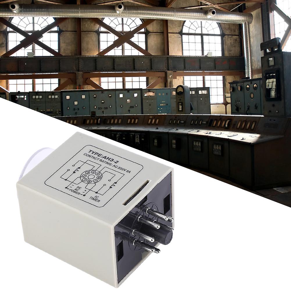 AH3-2 Mini Time Relay AC 5A 2NO 2NC Delay Timer 80x40x50mm