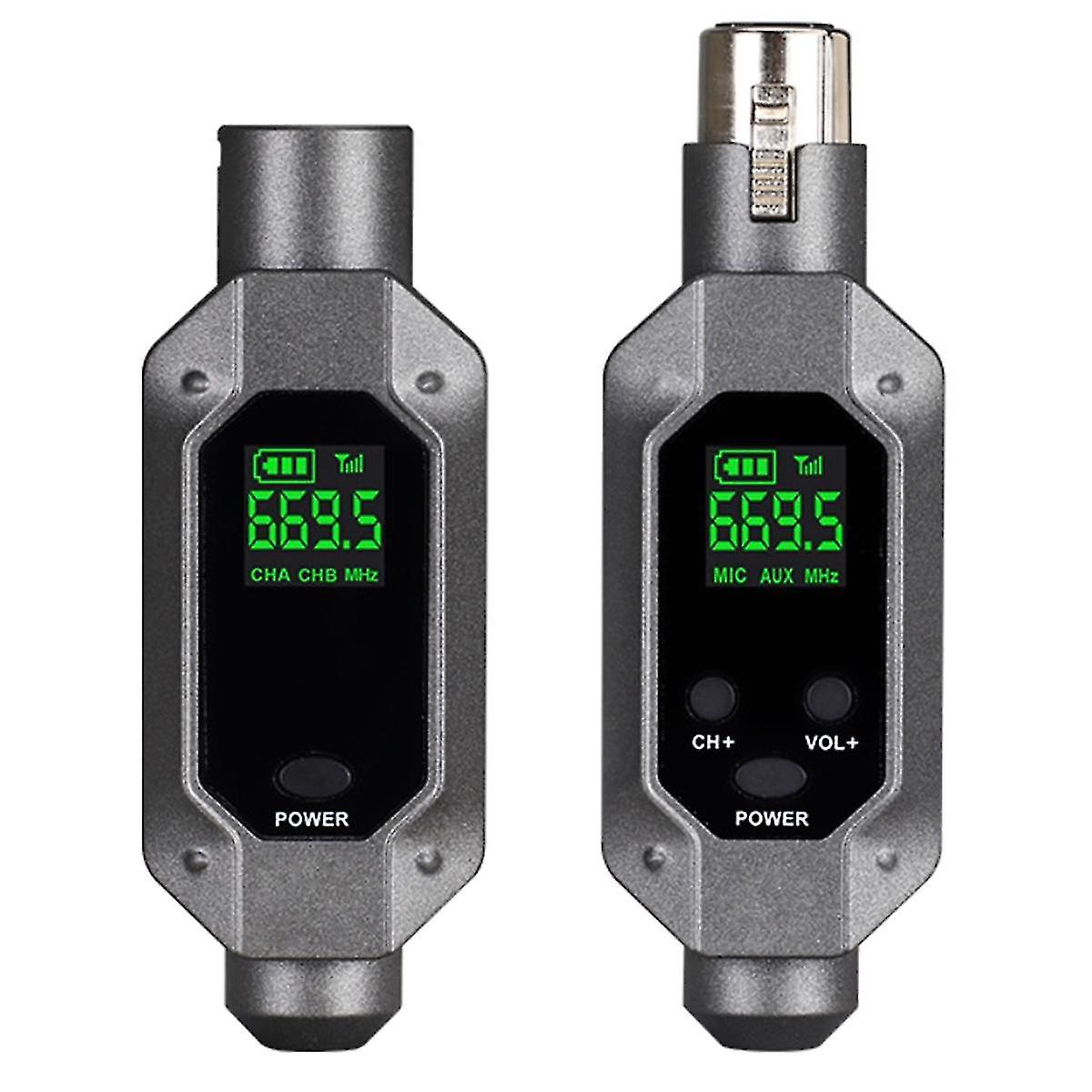 Dynamic Microphone Converter Wired Microphone To Wireless Transmitter And Receiver Suitable For Dynamic Mixer Systems