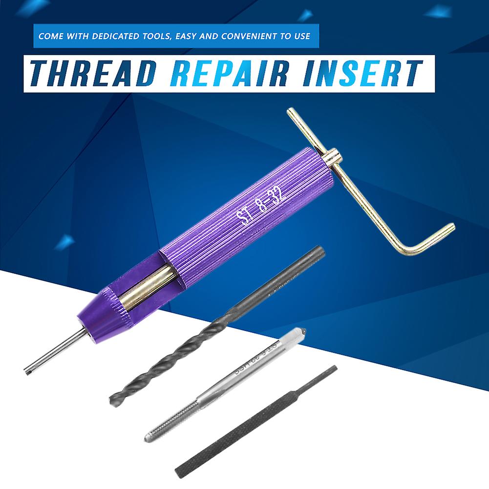 50pcs Stainless Steel Thread Inserts Kit 8-32 UNC x 1.5D