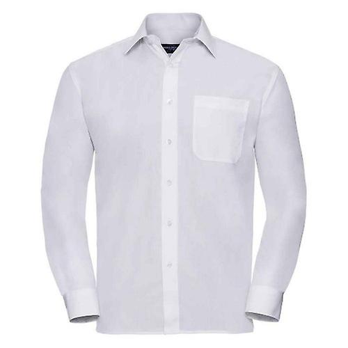 Russell Collection Herr Poplin Lättskött Långärmad Formell Skjorta